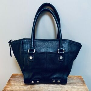 Vintage Black Leather Tignanello Purse